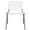 Emma and Oliver Home and Office Plastic Stack Chair with Perforated Back - Guest Chair